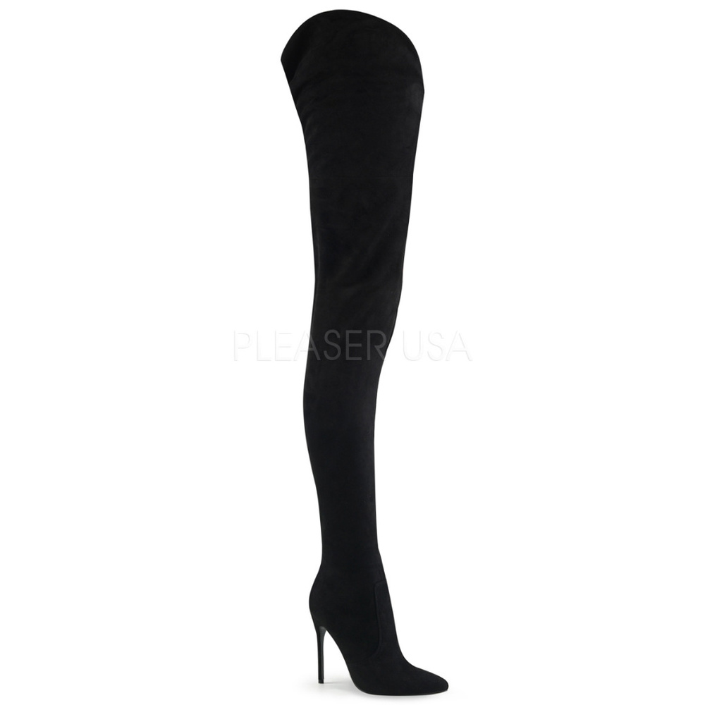 Suede Crotch Heel Thigh High Boots